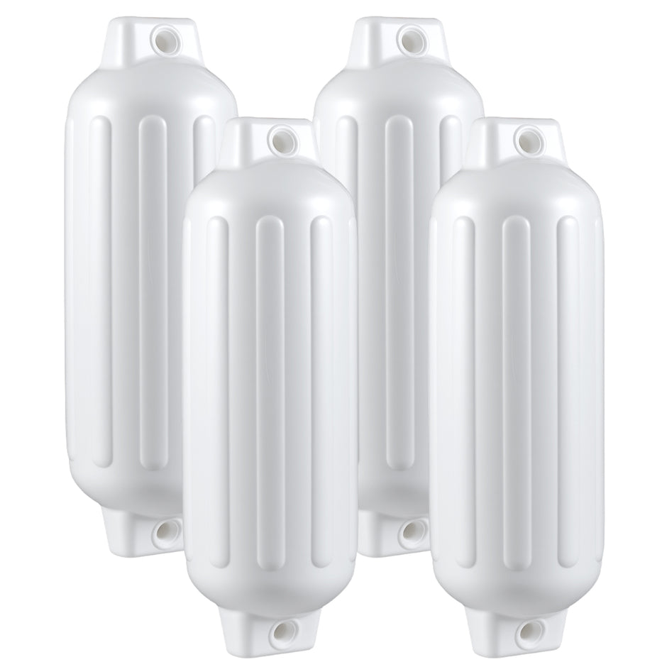 pack – båt fender set stötskydd steg – 4 68,5 x 21,5 cm – Vit