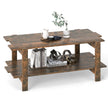 stegs – soffbord med hylla, kaffebord, rektangulärt sidobord, accentbord – 2 – Rustik brun