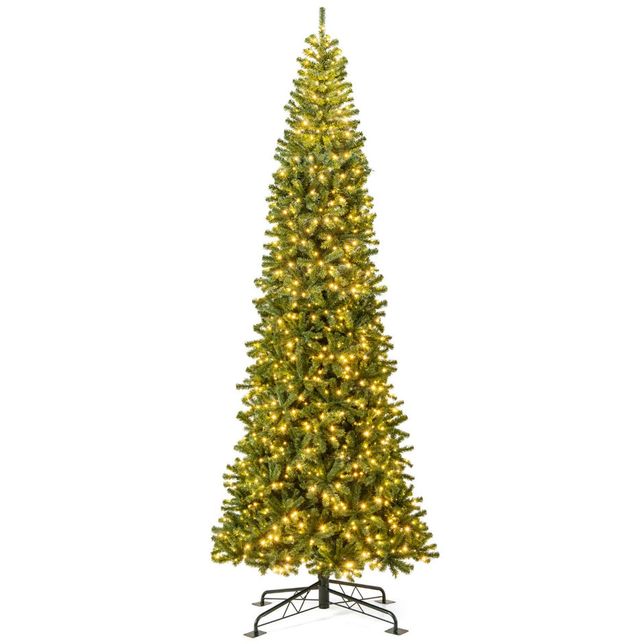 Upplyst – konstgjord julgran med PVC grenar – 2536 360 cm – Grön