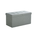 Sitzkasten - Sofa mit Stauraum - Schilderabdeckung - 80 l - hellgrau