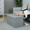 Sitzkasten - Sofa mit Stauraum - Schilderabdeckung - 80 l - hellgrau