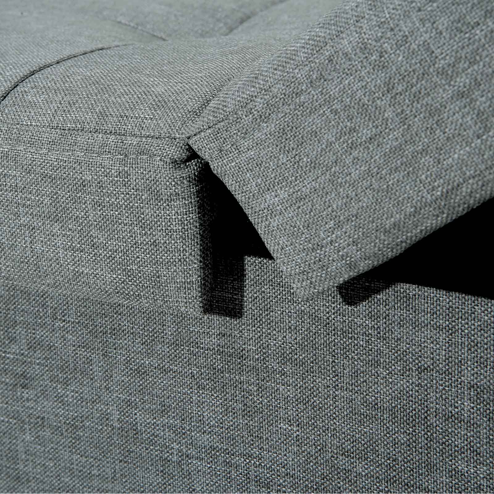 Sitzkasten - Sofa mit Stauraum - Schilderabdeckung - 80 l - hellgrau