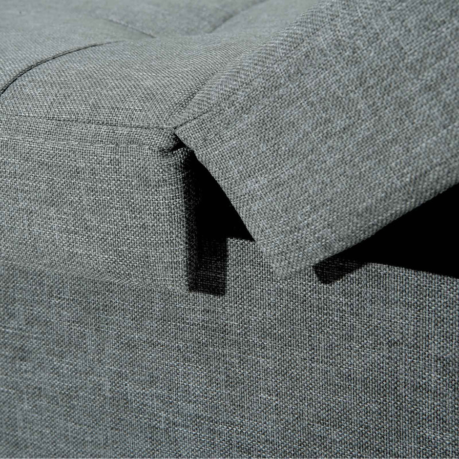 Sitzkasten - Sofa mit Stauraum - Schilderabdeckung - 80 l - hellgrau