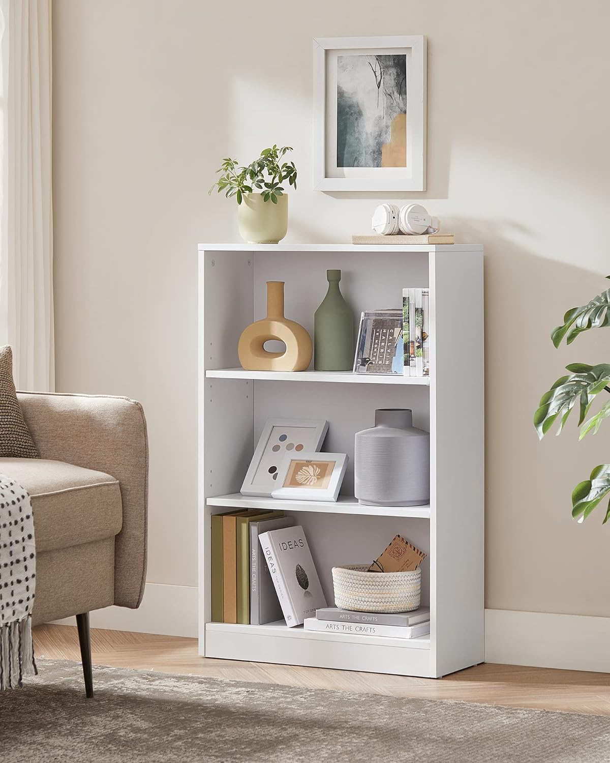 Bücherregal - Aufbewahrungsschrank - 3 Level - Van Hout - Weiß