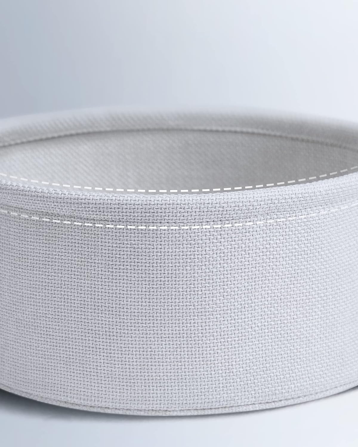 Runder Beistelltisch - mit Stoffkorb - Metallrahmen - Blau