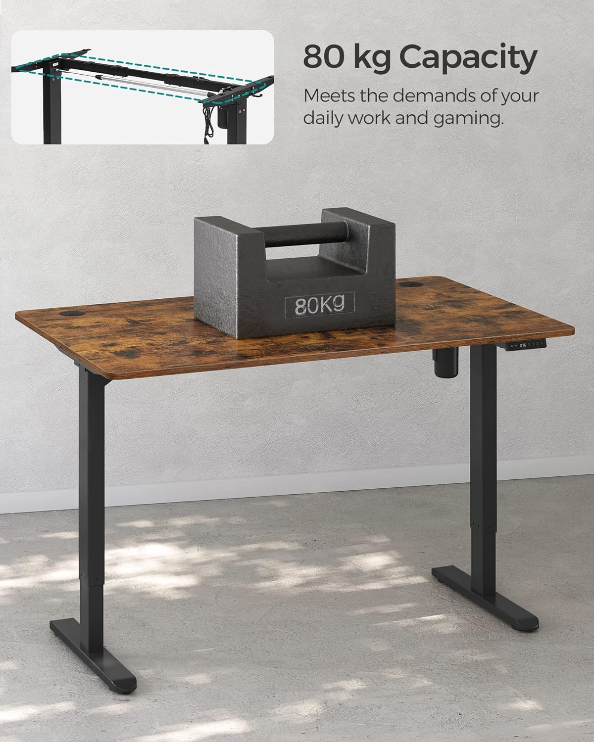 Deskframe - elektrisch einstellbar - mit Rädern