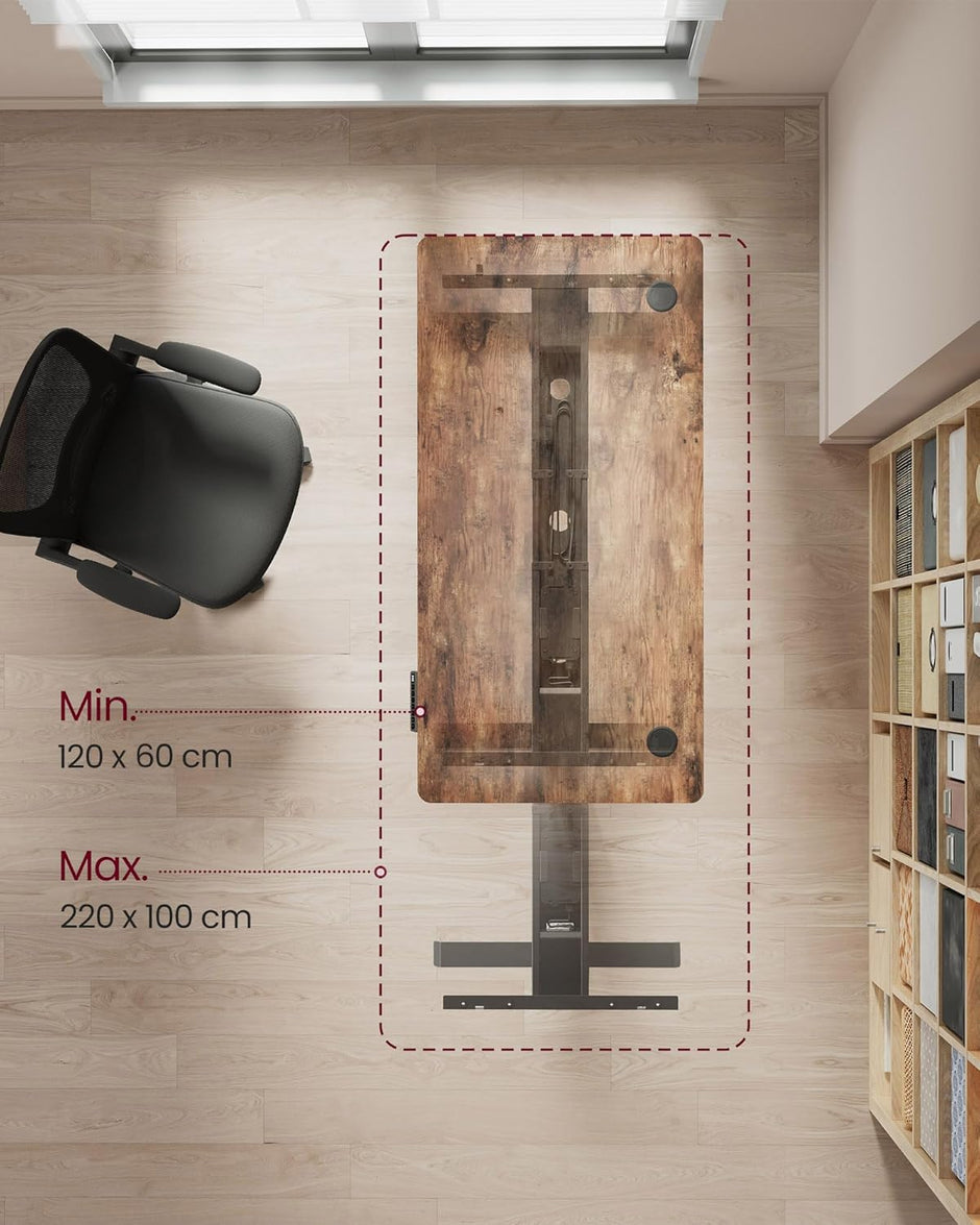 Höhenverstellbarer Schreibtisch – mit Speicherfunktion – mit Rollen