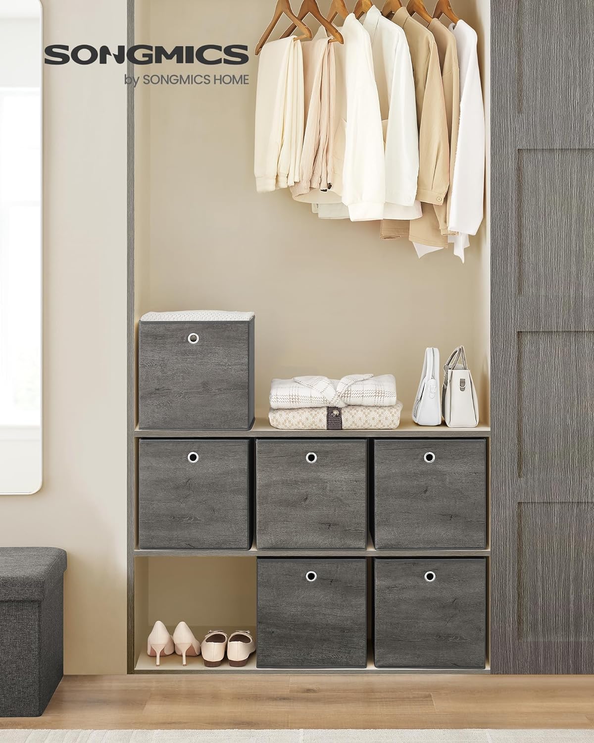 Speicherboxen - Speicherboxen - 6 -Set von 6 - Grau