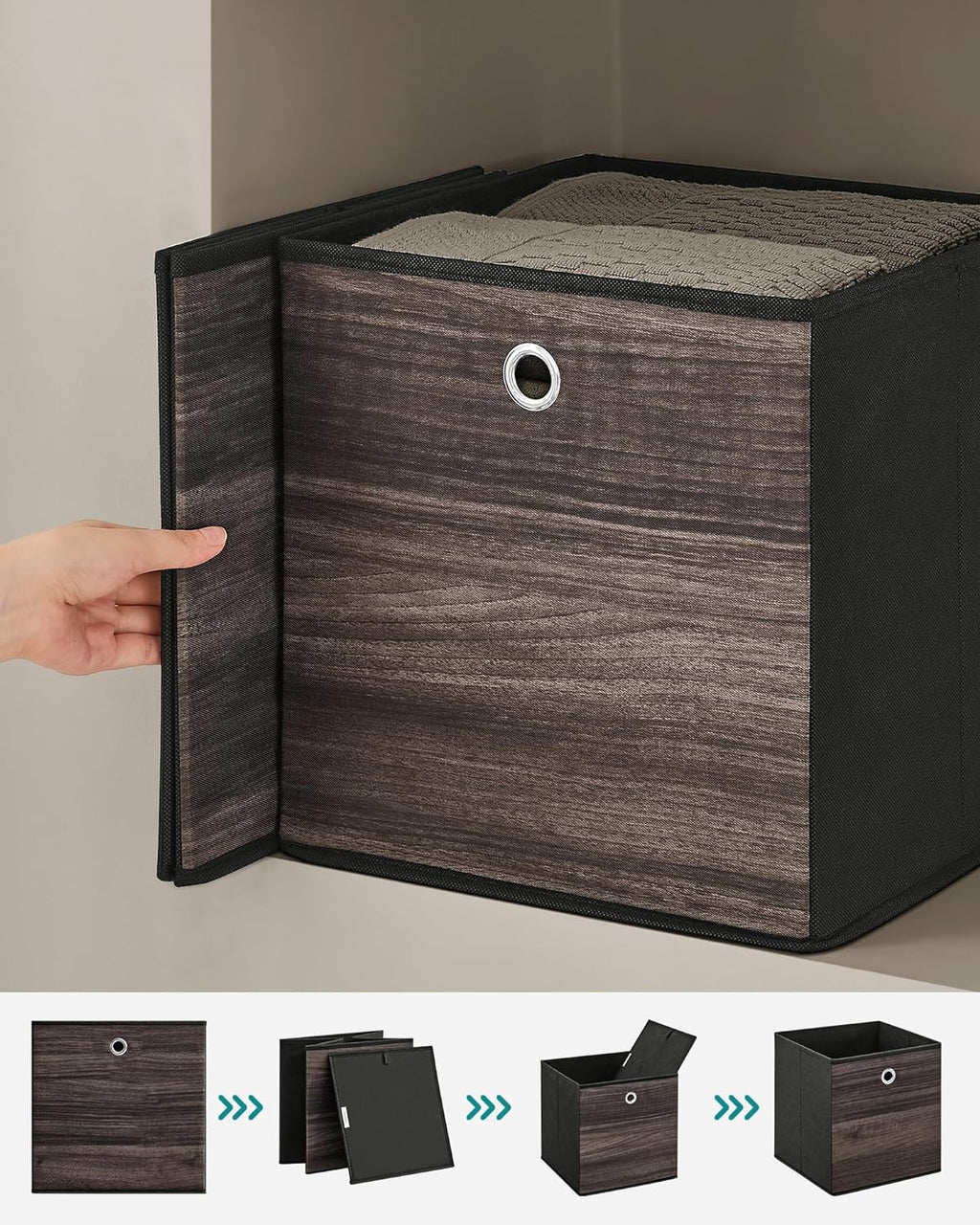 Aufbewahrungsboxen - Aufbewahrungsboxen - Set von 6 - Dunkelbraun