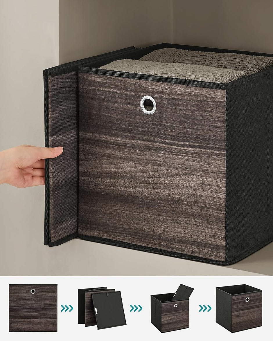 Aufbewahrungsboxen - Aufbewahrungsboxen - Set von 6 - Dunkelbraun