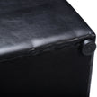 Seat – Cube sittbox sits pall förvaringsbox stoppad läder bröst – Svart
