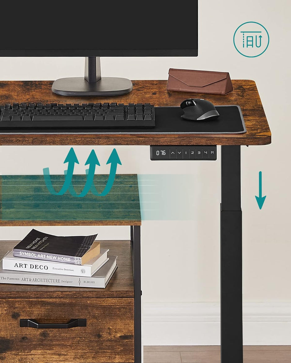 Elektrischer Sitz-/Stehschreibtisch – höhenverstellbar – 60 x 120 cm