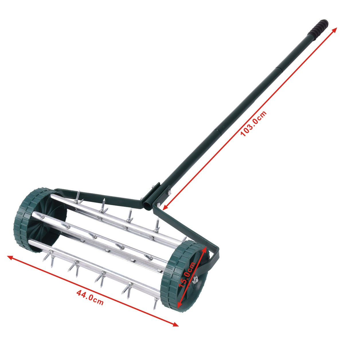 Gräsmatta – luftare rulle scarifier roller trädgård – Svart