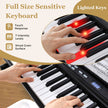 tangenter – E piano med justerbart ställ och pall sustainpedal Keyboard – 88 – Svart