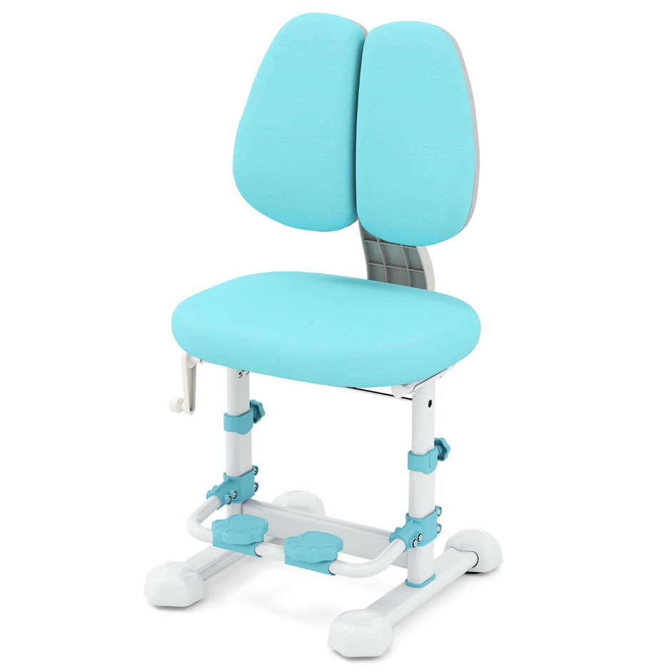 Barnskrivbord – med barnstol för skolbarn Ergonomisk – Blå