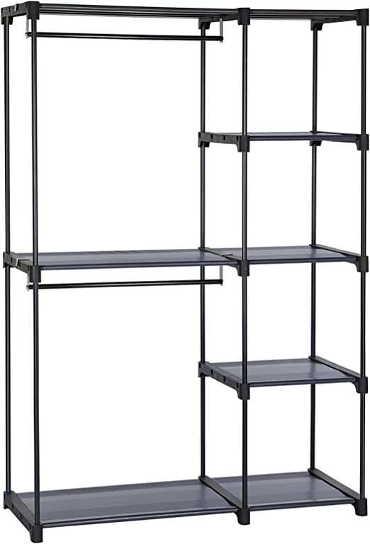 Kleiderschrank - Kleiderregal - Speicherplatz faltbar - 112 x 43 x 165 cm