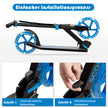 Scooter – Roller hopfällbar höjdjusterbar lastkapacitet med LED hjul – 100 kg 2 – Blå