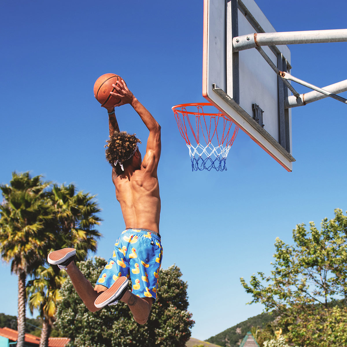 Basketbåge – Väggmonterad Professionell Dunking för inomhus och utomhus – Orange