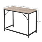 Schreibtisch - SMAL Office - Computertisch - 100 x 50 x 75 cm - Grau/Schwarz