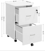 Archivschrank - Rollbehälter - mit verstellbaren Hangordnern - Weiß