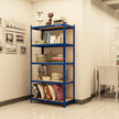 Speicherregale - 2 - Kellerschrank - 5 einstellbare Regale - Metallplanken - Blau