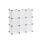 Racking -System - 9 Würfel - mit Türen - Garderobe und Schuhgepäck - Weiß