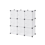 Racking -System - 9 Würfel - mit Türen - Garderobe und Schuhgepäck - Weiß