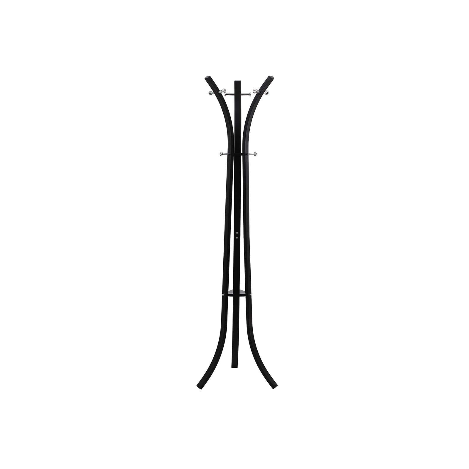 Beschichtsregal - Metall stehend Kleidungsregal - 176 cm hoch - 6 Haken - Weiß