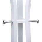 Beschichtsregal - Metall stehend Kleidungsregal - 176 cm hoch - 6 Haken - Weiß