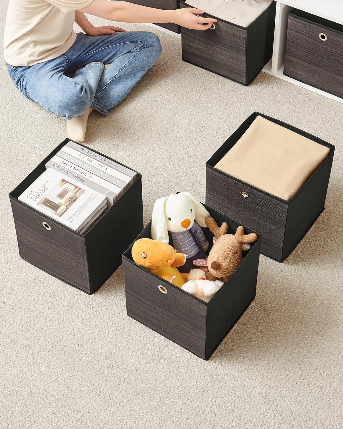 Aufbewahrungsboxen - Aufbewahrungsboxen - Set von 6 - Dunkelbraun