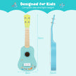 Ukulele – Gitarr för Barn strängad Mini med Bassholzkropp från År – 4 3 53 cm – Ljusblå