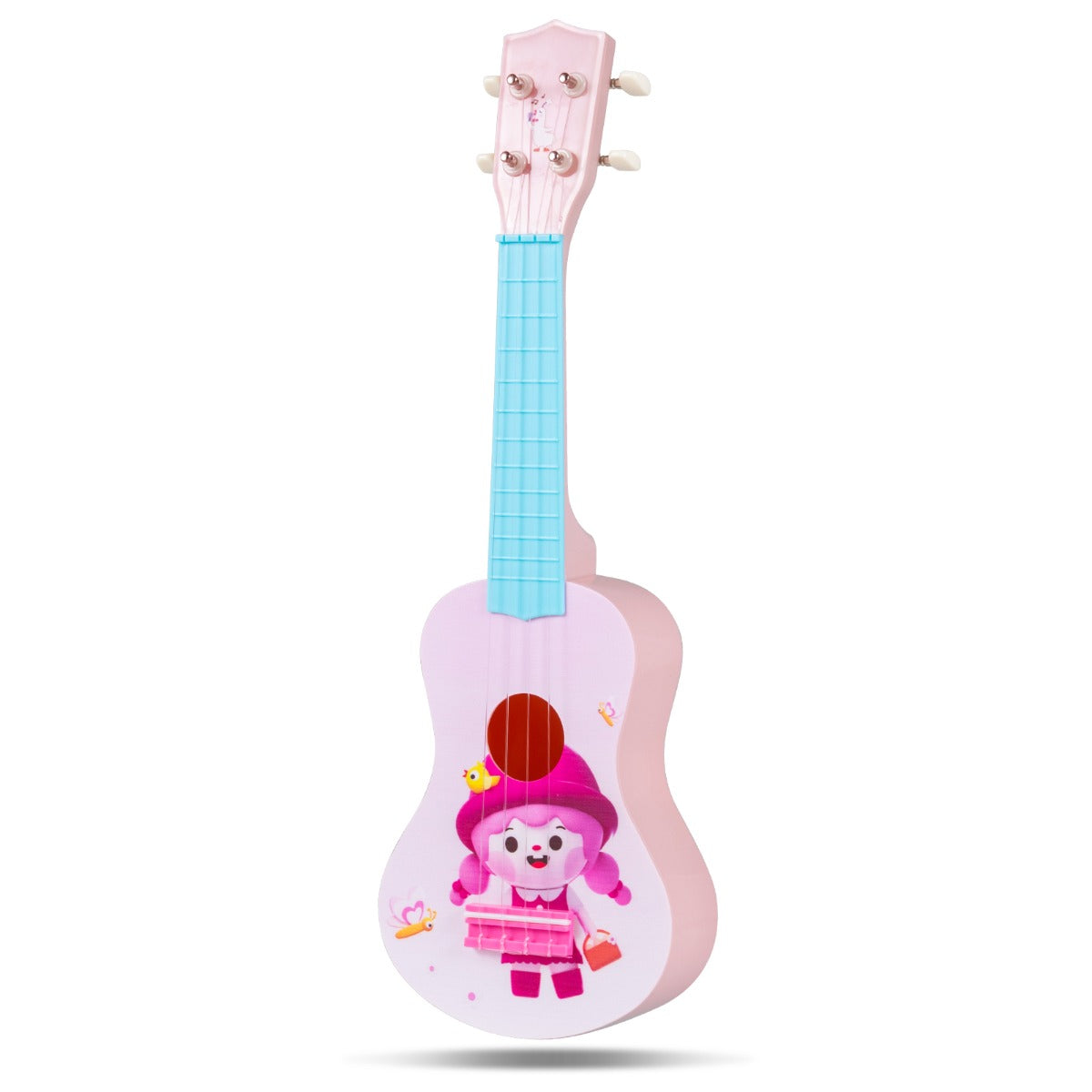Tum – Ukulele för Barn Mini Leksaks med Nylon sträng och Band Nybörjare – 21 4 12 – Rosa