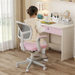 Barnskrivbordsstol – med höjdjusterbar sits barnstol hjul – 41-52 cm – Rosa