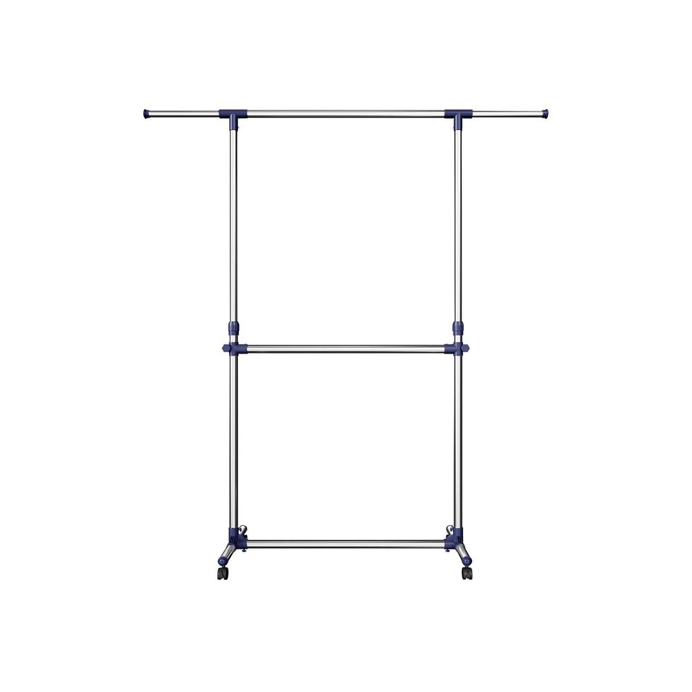 Kleidungsstange-optimierbare 2-Stäbchen-On-Räder-einstellbare 113-198 cm