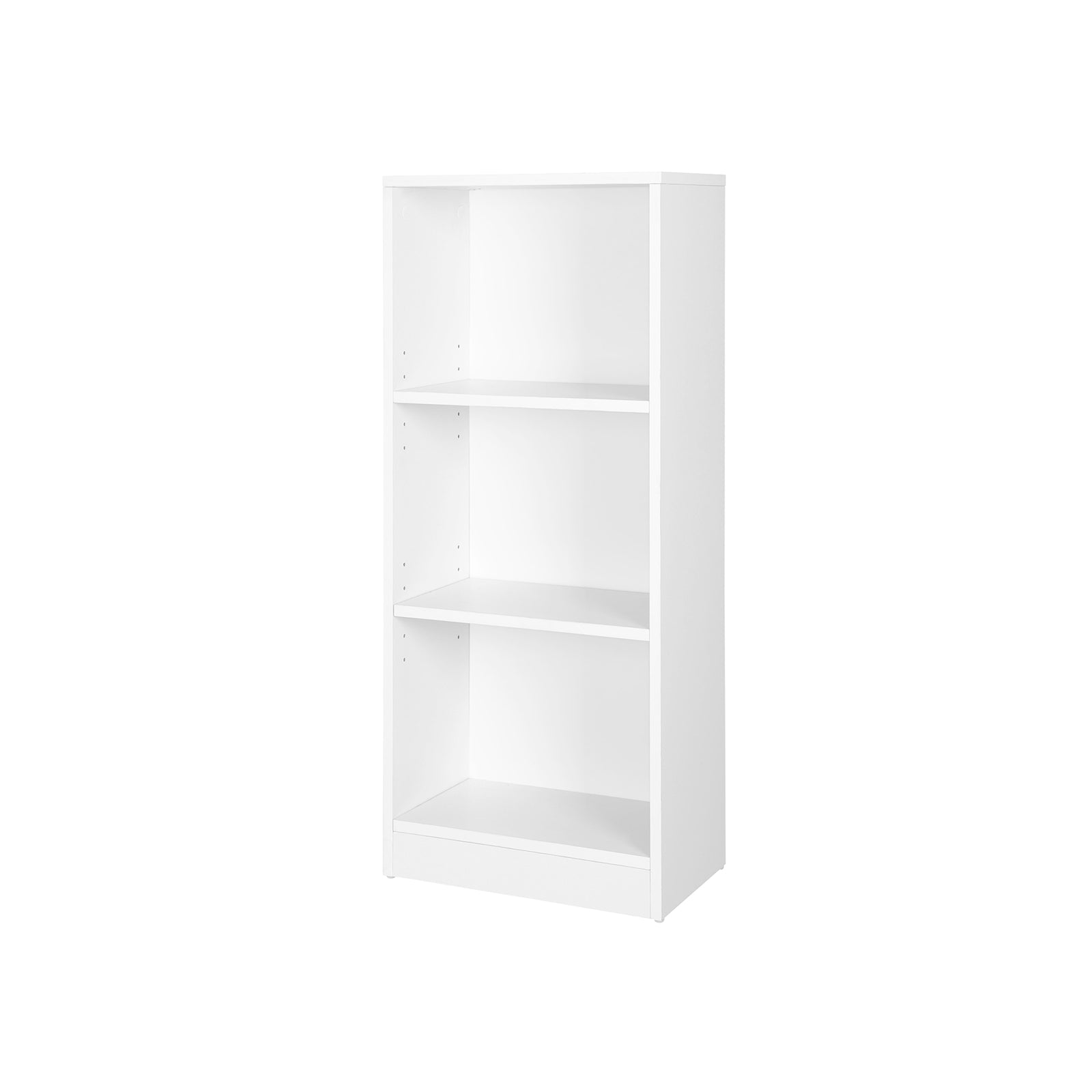 Bücherregal - einfach - mit 3 Fächern - Weiß