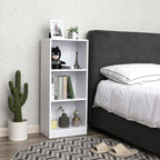 Bücherregal - einfach - mit 3 Fächern - Weiß