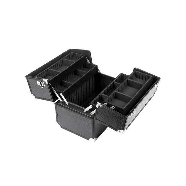 Kosmetikfall - "Croco" - Schwarz