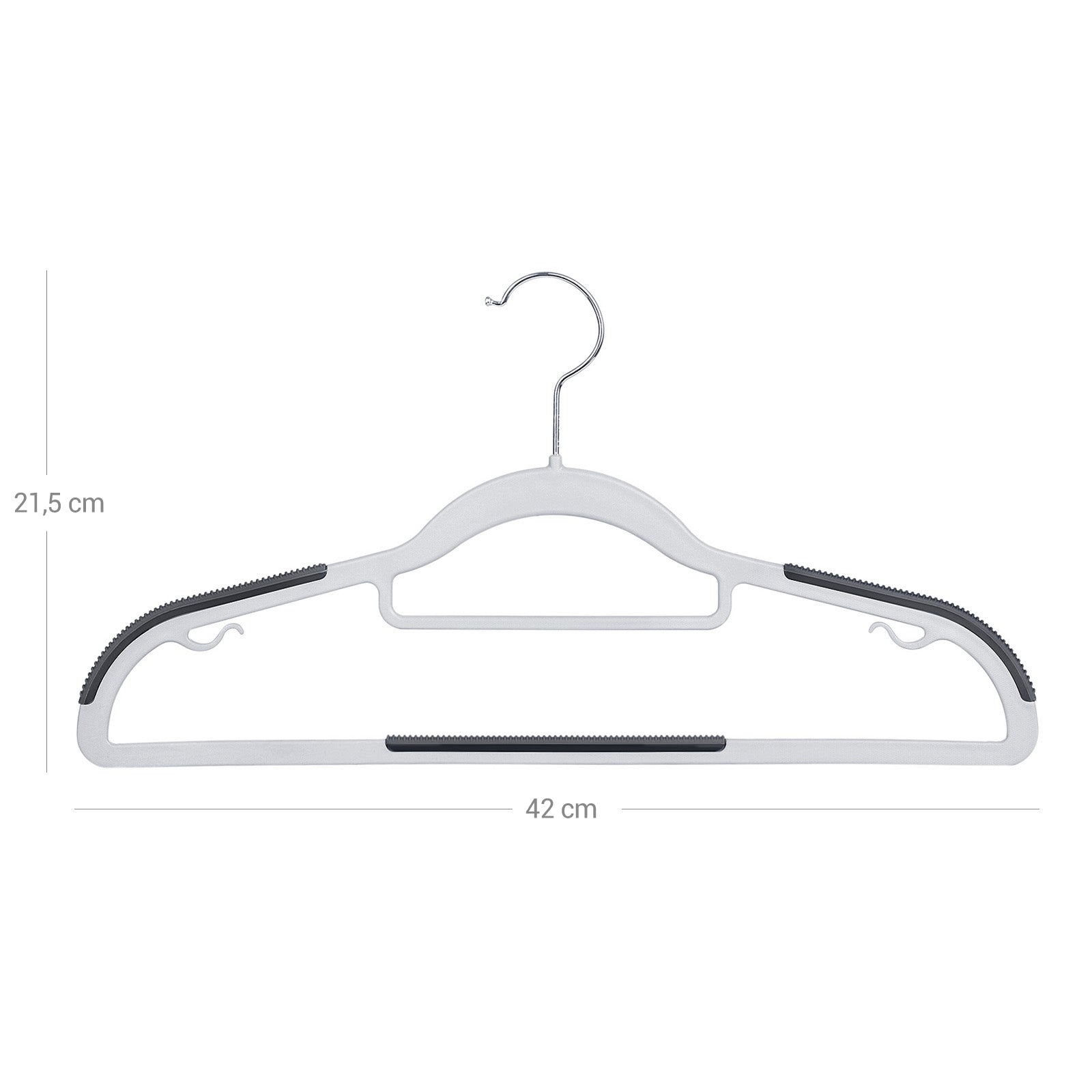 Bekleidungsbügel - Anti -Slip - Set von 50 - Grau