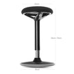 Arbeitshocker - Bürostuhl ohne Rückenlehne - 360 ° Rotatable - 50-65 cm - Schwarz