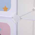 Lagerschrank - Kinderschrank mit Türen - Plastikschuh Rack - Weiß