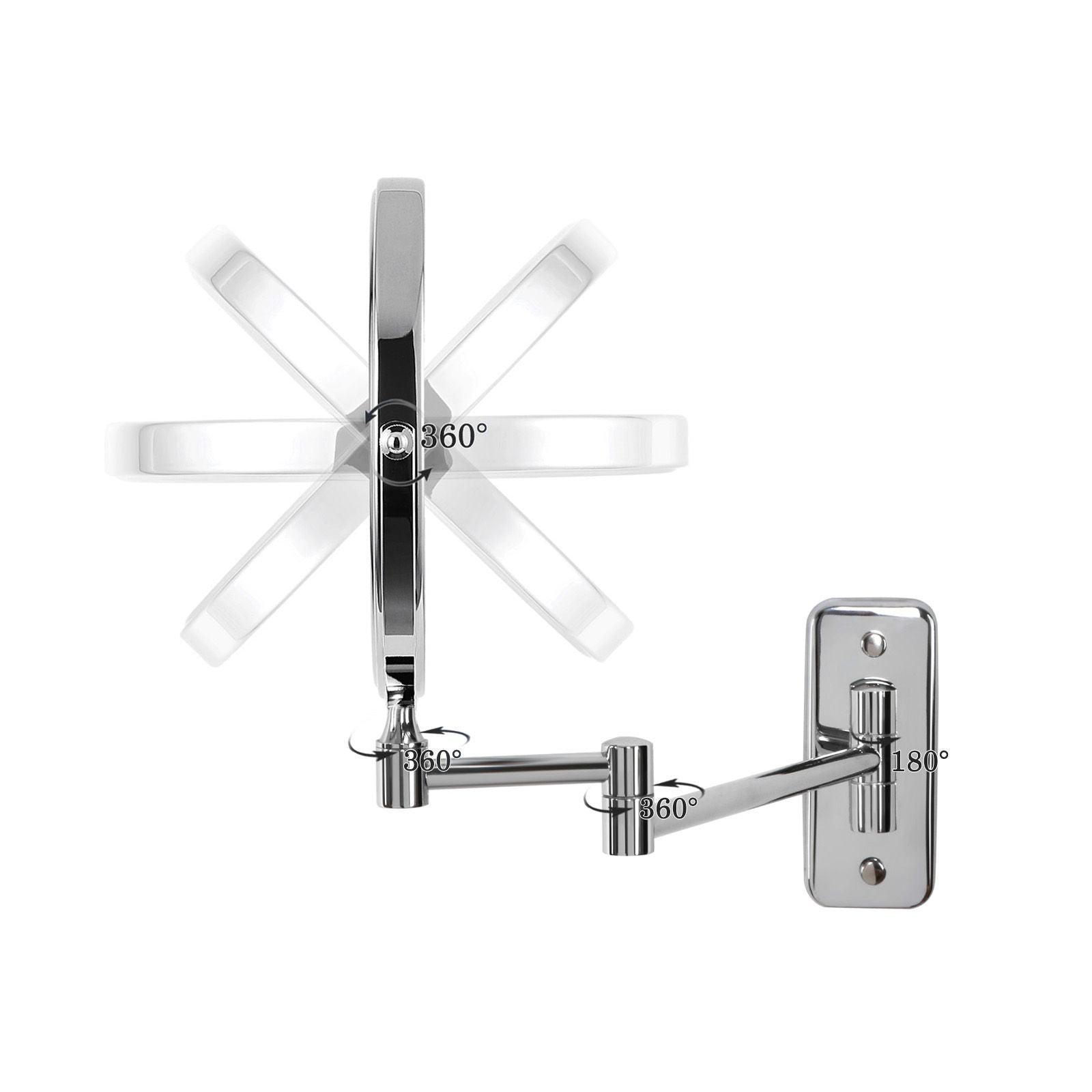 Erweiterbares Make-up-Spiegel-5 × Vergrößerung