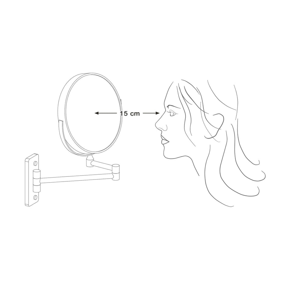 Erweiterbares Make-up-Spiegel-5 × Vergrößerung