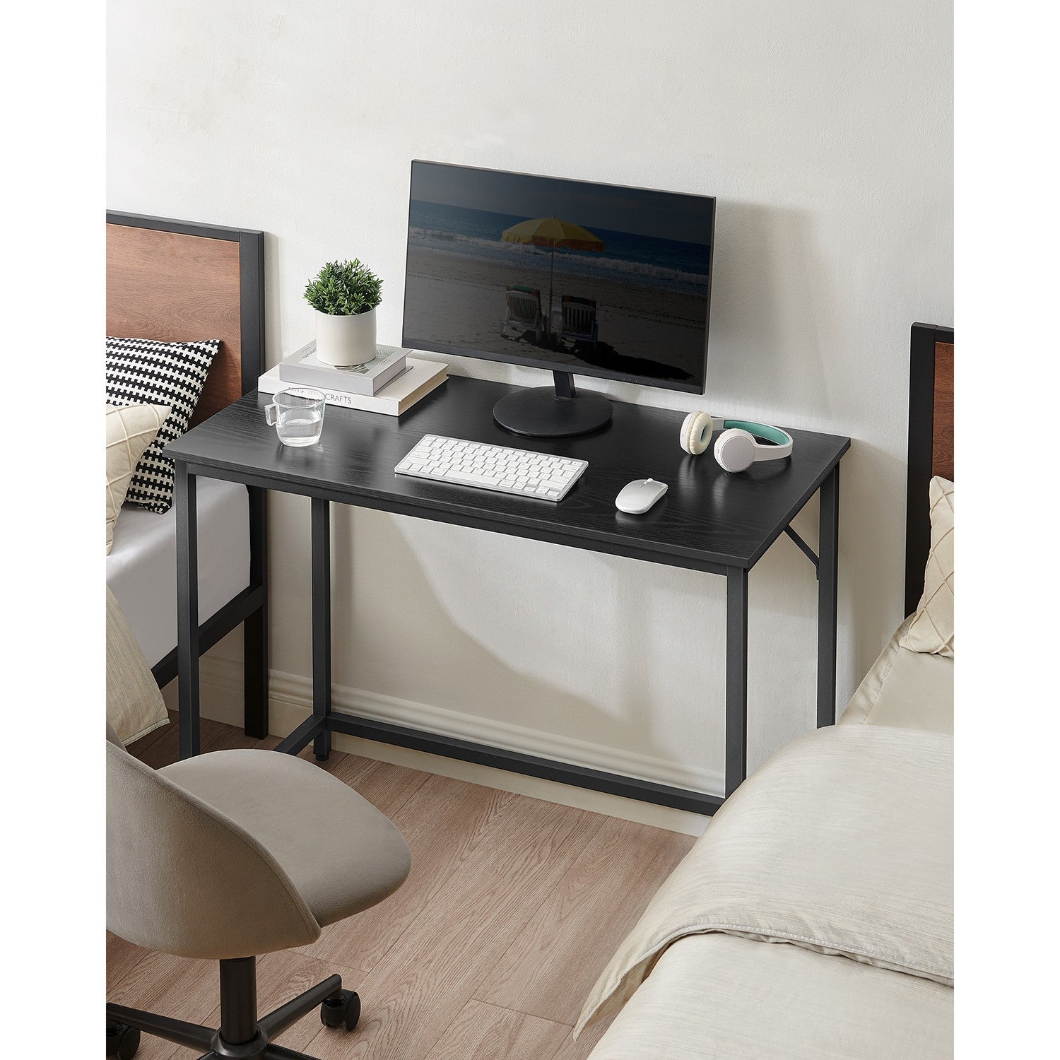 Bureau - 100 x 50 cm - Staal - Industrieel Design - Zwart