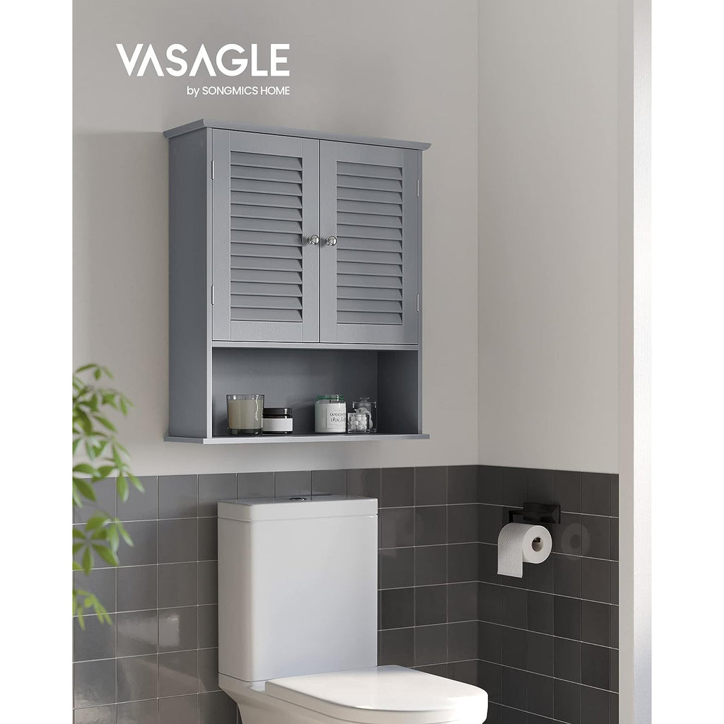 Badezimmermöbel - mit verstellbarem Regal und Lattentüren