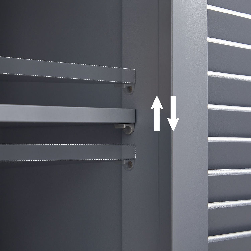 Badezimmerschrank - Küchenschrank mit offenem Fach - Grau