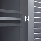 Badezimmerschrank - Küchenschrank mit offenem Fach - Grau