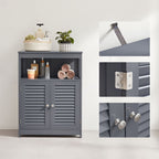 Badezimmerschrank - Küchenschrank mit offenem Fach - Grau