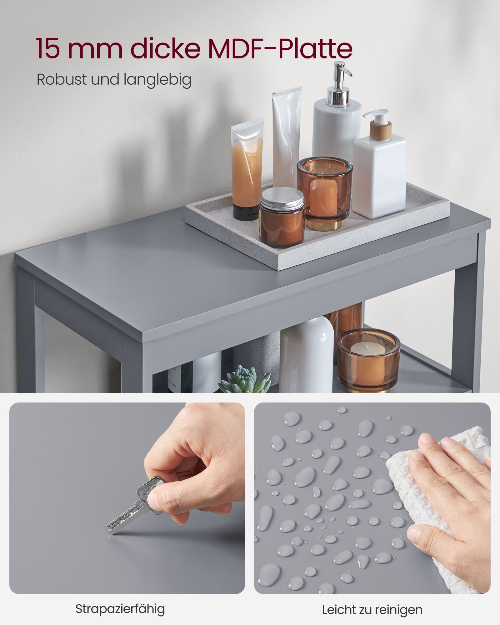 Badezimmermöbel - mit offenen Vak & 2 Türen