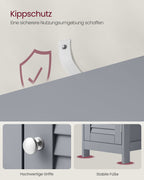 Badezimmermöbel - schmal - mit Schublade und Louvre -Tür