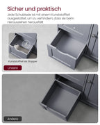 Badezimmermöbel - mit 3 Schubladen und Schranktür